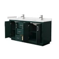thumbnail image 3 of Wyndham Collection Miranda 66" Veneer Wood Double Bathroom Vanity in Green, 3 of 6