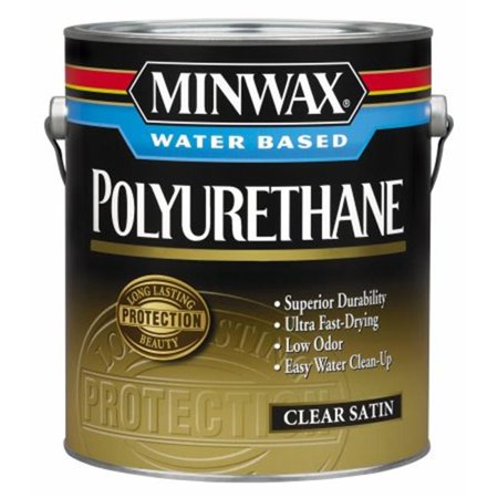 Minwax Water Based Oil-Modified Polyurethane Clear Satin Finish, 1