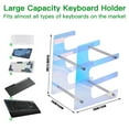 BQBQERT Practical 3 Step Sturdy Acrylics Keyboard Stand Clear Display ...