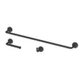 thumbnail image 4 of Better Homes & Gardens Clean Modern Collection 3 Pieces Bath Hardware Set in Matte Black Towel Bar, Toilet Paper Holder, Robe Hook Included, 4 of 13