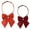 Red+Dark Red, variant on INSPIRE CHIC Women's Adjustable Solid Color Pre-Tied Bowknot Cute Bow Tie 2Pcs Red+Blue One Size