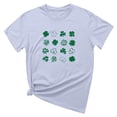 thumbnail image 4 of Besolor T-Shirts de la Saint-Patrick pour Femmes Été Col Rond Manches Courtes Tuniques Tops Décontractés Blouse Graphique Ample, 4 of 6