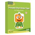 thumbnail image 1 of Lzerking Printable Vinyl Sticker Paper for Inkjet Printer 100 Sheets Matte White Waterproof 8.5x11 Inches, 1 of 4