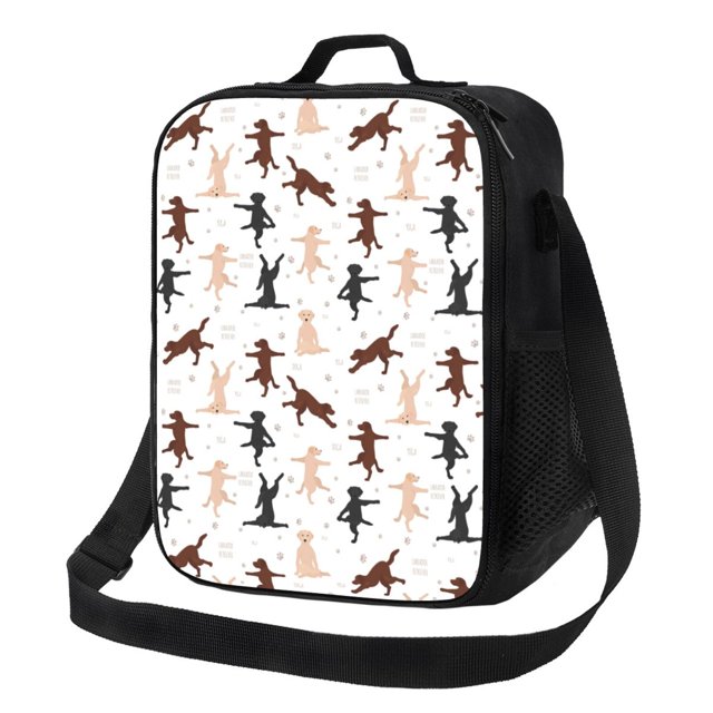 Balery Yoga Labrador Retriever Caja de Almuerzo y Bolsa de Almuerzo para Hombres y Mujeres, Bolsa de Almuerzo Reutilizable con Gran Capacidad, Bolsa de Almuerzo Aislada