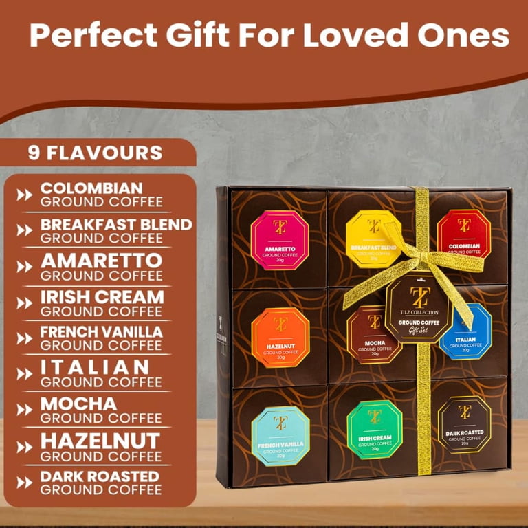 Coffee Gifts - Gourmet Coffee Gift Set, 9 Ground Coffee Assortment