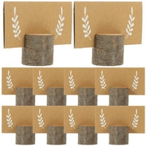 Rustic Place Card Holders for Decor Multi Paper Card Stand with Fine Workmanship and Unique Tree Stump Shape 1 Set