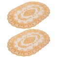 thumbnail image 3 of Table Pads, 2pcs Heat Insulated Washable Place Mats Set  For Wedding Decoration Oval 01, 3 of 8