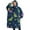 DarkBlue Cartoon Dinosaurs-1, variant on Oversized Wearable Blanket Hoodie,DarkBlue Cartoon Dinosaurs Pattern Sherpa Blanket Hoodie with Super Pockets,Super Warm Fuzzy Pullover for Women & Men