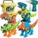 thumbnail image 1 of Take Apart Dinosaur Toys for Kids with Storage Box Electric Drill DIY Construction Build Set Educational Gifts, 1 of 5