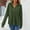 Army Green, variant on Women's Henley Sweatshirt Casual Lapel Long Sleeve Button Waffle Pullover Lightweight Solid Lounge T-shirt Outwear