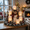 A005- Reindeer, variant on Christmas Lighted Centerpiece with Flameless Candle Glow, Solar Christmas Lights Outdoor, Flameless Archway Centerpiece with Frosted Glass Cylinders