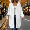 thumbnail image 2 of NominalSnug Women's Zip Up Hoodies Oversized Fleece Long Tunic Sweatshirts Casual Long Sleeve 2026 Fall Hoodie Jacket Coat, 2 of 8