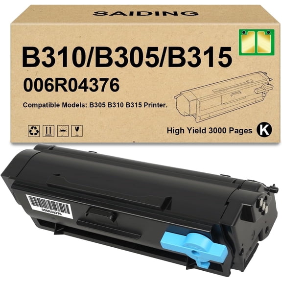 B310 Black 006R04376 Standard Capacity Toner Cartridge Compatible for Xerox B305 B310 B315 Printer(1-Pack)