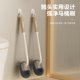 thumbnail image 2 of Toilet brush with soft bristles and upturned head, wall-mounted, long-handled, household-use toilet cleaning brush for all corners, including squat toilets., 2 of 5