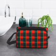 thumbnail image 6 of XMXT Large Capacity Makeup Pouch Bag, Classic Plaid Print Make Up Storage Bag Cosmetic Travel Toiletry Bags for Women Men, One Size, 6 of 9
