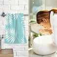 thumbnail image 7 of Dreamtimes 16x28 Inch Face Hand Towel Set Tropical Palm Leaf Mint Green Cotton Washcloths, Quick-Dry Highly Absorbent Bath Towels 2 Pcs for Bathroom Ktichen Travel SPA Gym, 7 of 7