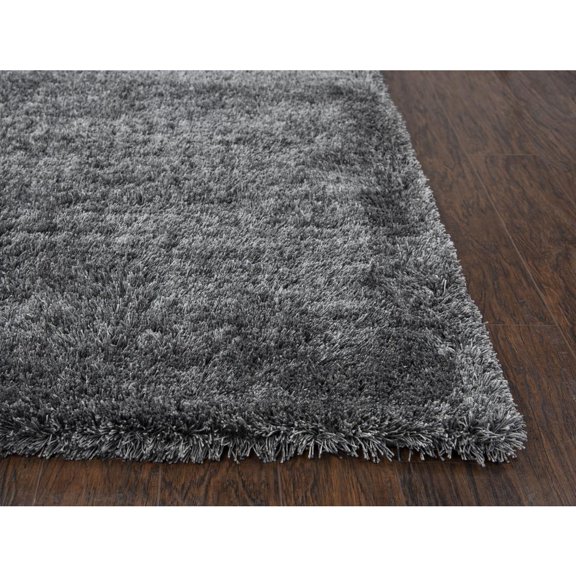 Alora Decor Oregon 7'6"x9'6" Solid Shag Gray/Tone on Tone Tufted Area Rug