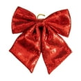 thumbnail image 2 of sruoe Christmas Bows, Christmas Tree Decorations, Christmas Tree Bows and Ribbons, Indoor Outdoor Tree Decoration, Hanging Christmas Bows for Wreaths, Tree Gift Present Decoration, Red, 2 of 6