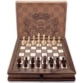 thumbnail image 4 of Juego de ajedrez AMEROUS magnético de madera con tablero de nogal, 32 piezas, 4 of 8