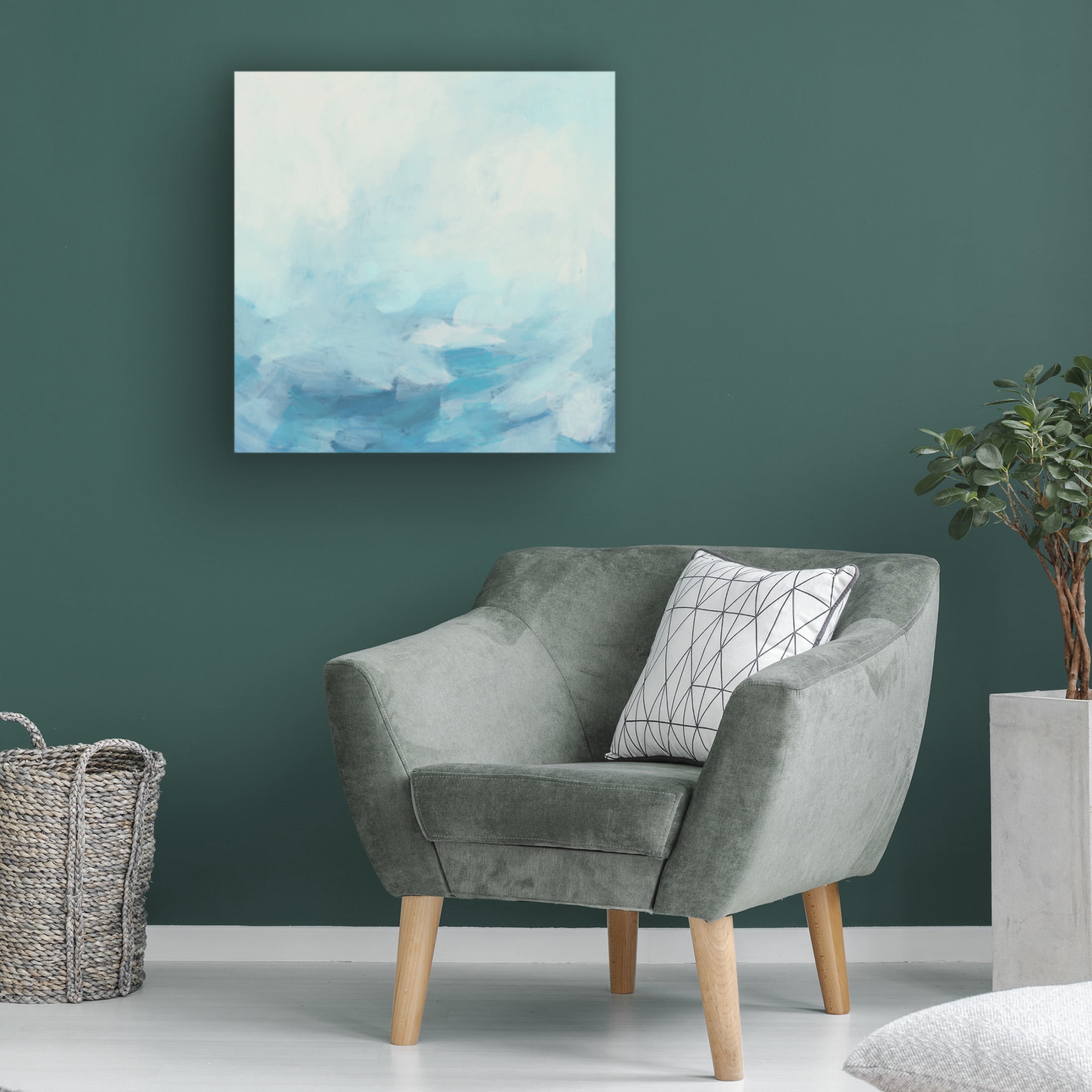 Canvas Wall Art - June Erica Vess 'Sea Shadows I' Wall Art for Living Room, Bedroom, or Office Décor by Trademark Fine Art - 35 x 35 Inches