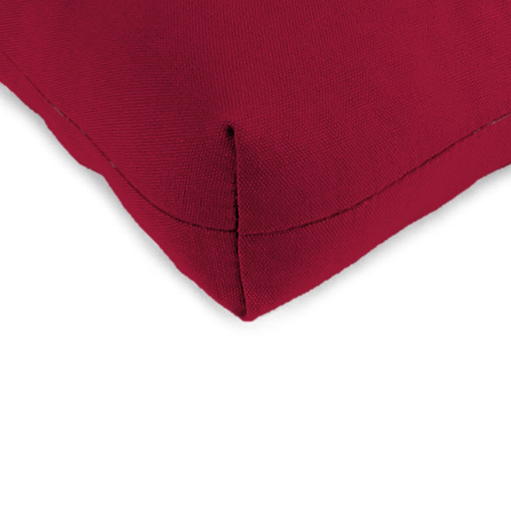 Jordan Manufacturing 18" x 18" Pompeii Red Solid Square Tufted Contoured Outdoor Wicker Seat Cushion