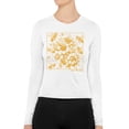 thumbnail image 2 of Save the Bees Floral Design Women's Long Sleeve, 2 of 3