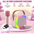 thumbnail image 4 of Enroslu Mini Karaoke Machine for Kids Teen Adults, Portable Bluetooth Mini Karaoke Microphone Singing Speaker with 2 Wireless Mic and Light, Toys for All Smartphones,Birthday, Family,Home Party, 4 of 6
