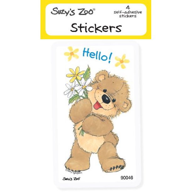 Suzys Zoo Stickers 4pack Hello Bear Walmart Com Walmart Com
