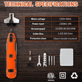 thumbnail image 2 of Electric Chainsaw Sharpener Kit with Diamond Bits - High-Yardmaris Speed Chain Saw Sharpener Tool and 3 High Hardness Sharpening Wheels, Angle Attachment & 2 Wrenches for All Chainsaw Chains, 2 of 8