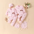 thumbnail image 2 of Povozer Newborn Baby Boys Outfits Sets Newborn 7 Piece Infant Clothing Set Pure Cotton Baby Underwear Pants Newborn Baby Clothes For Boys Girls,Size 0-3 Months,Pink, 2 of 7