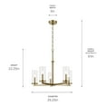 thumbnail image 5 of 43999NBR Kichler Lighting Crosby - 5 light Medium Chandelier - with Contemporary Inspirations - 22.25 inches tall by 26.25 inches wide-Natural Brass, 5 of 6