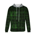 thumbnail image 5 of M-4X Plus Size Mens Big & Tall Hoodies Fleece Lined Sweatshirts with Pocket Pullover Long Sleeve Plaid Printed Thermal Warm Streetwear Hoodie Tops, 5 of 5