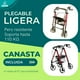 thumbnail image 3 of Andadera Rollator de Lujo Plegable Fabricada en Aluminio Reforzado Duradero y Resistente, Ruedas Delanteras Ajustables (Llanta de 8”) (Rojo), 3 of 8