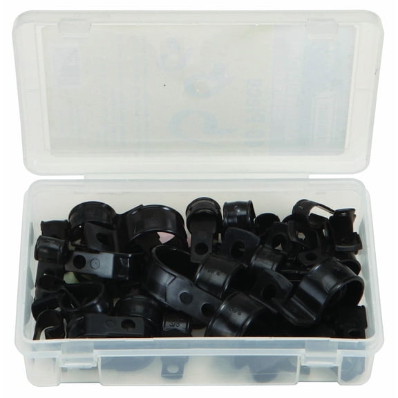 40 Pc Black Nylon Cable Clamp Set