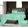 thumbnail image 6 of Ruvanti Full Size Sheets Set - Luxurious Silky Soft Microfiber Bedding - Cozy & Comfy - 15 inch Deep Pocket (Fits up to 17") Hotel Bed Sheets - 4 Pcs - Green, 6 of 9