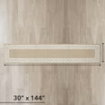 thumbnail image 4 of Washable Skid-Resistant Runner Rug, Trellis Border , Beige  and White , 30" x 144", 4 of 9
