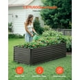 thumbnail image 2 of VEVOR Metal Raised Garden Bed 6x3x2ft Outdoor Galvanized Planter Box Dark Gray, 2 of 9