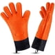 thumbnail image 1 of par de guantes de cocina resistentes al calor de silicona para asar, color naranja, 1 of 5