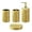 Gold, variant on Bathroom Accessories Set, Toothbrush Holder, Soap Dispenser, Silver, Ceramic, 4 Piece