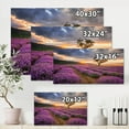 thumbnail image 4 of Designart ' Dramatic Clouds and Sunrise Over Lavender Field VIII ' Farmhouse Canvas Wall Art Print, 4 of 4