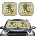 thumbnail image 2 of Balery Ride The Wave Dinosaur Surfer In Sunglasses Vintage Surfing Parasol para parabrisas de coche de 2 piezas | Parasol plegable para parabrisas delantero de coche para la mayoría de sedanes-Medium, 2 of 6