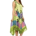thumbnail image 4 of Sakkas Tasanee Caftan Tank Dress / Cover Up - Lime - One Size, 4 of 6