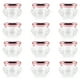 thumbnail image 1 of Paquete de 12 frascos de plástico para crema de 10g, recipiente para cosméticos, bote de muestra rellenable, viales de maquillaje transparentes con forma de diamante, botellas con tapas rosa, 1 of 5