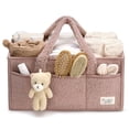 thumbnail image 1 of PeraBella Organizador de pañales para bebé para cambiador, cesta de almacenamiento para pañales y toallitas para bebé, regalo para baby shower, organizador de coche, organizador de pañales para guarde, 1 of 5