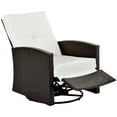 thumbnail image 1 of Outsunny Rattan Recliner Sofa with 360° Swivel Seat, Soft Cushion, 1 of 10