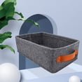 thumbnail image 4 of MasteelfCA 1 Pc Folding Storage Basket Rectangular Container Home Simple Storage Box (Grey), 4 of 7