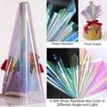 thumbnail image 4 of 34 in x 66 Ft Iridescent Cellophane Wrap Roll - Extra Wide Cellophane Paper - Iridescent Transparent Cellophane Roll Plastic Wrap for Gift Baskets, Treats, Crafts, Party & Christmas Gift Wrapping, 4 of 6