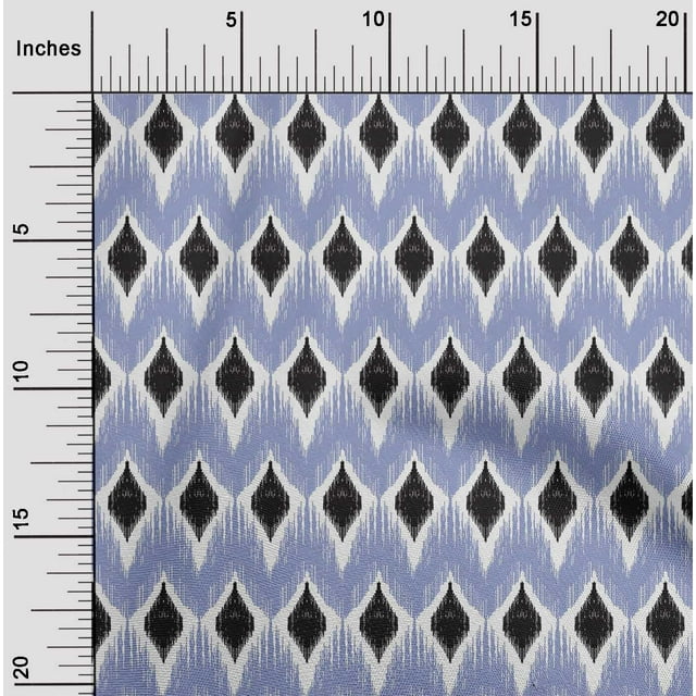 oneOone Polyester Lycra Fabric Geometric Ikat Print Sewing Fabric BTY 56 Inch Wide