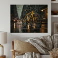 thumbnail image 2 of Designart "Bike Urban Riding" Transportation Print on Natural Pine Wood, 2 of 5