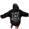 thumbnail image 5 of Xudanell Oversized Hoodies for Women Classic Hoodie with Pocket Graphic Waist Sweatshirt for Women Football, 5 of 9